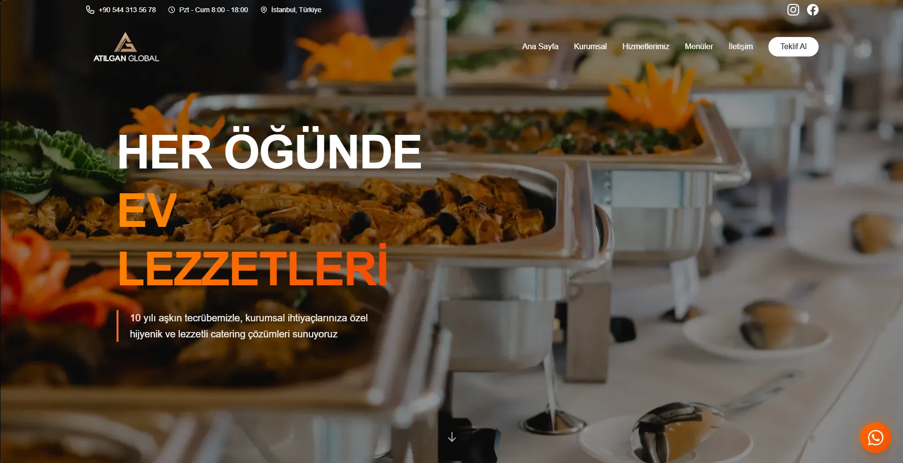 Atılgan Global Catering Web Sitesi